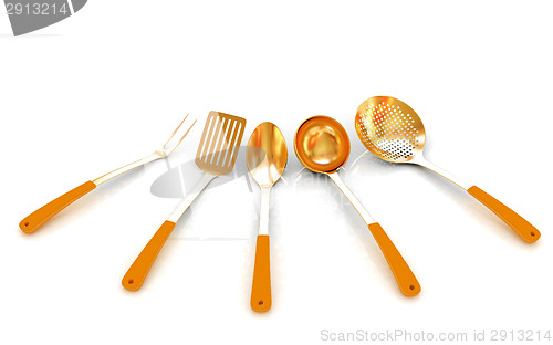 Image of cutlery on white background 