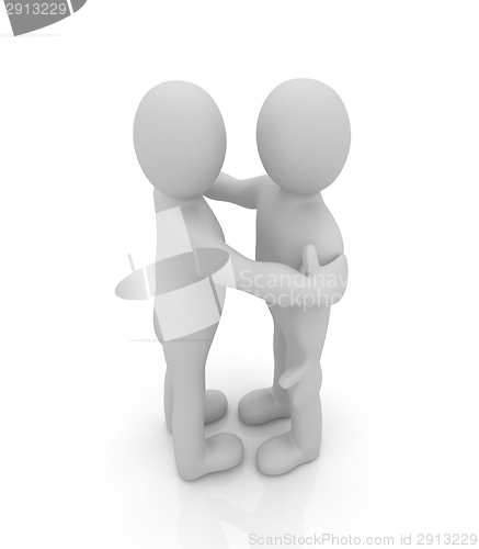 Image of 3d people hug 