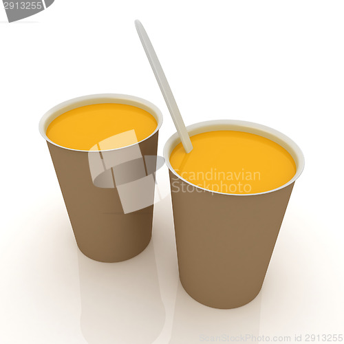 Image of Orange juice in a fast food dishes