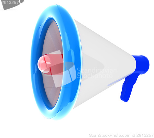 Image of Loudspeaker as announcement icon. Illustration on white 