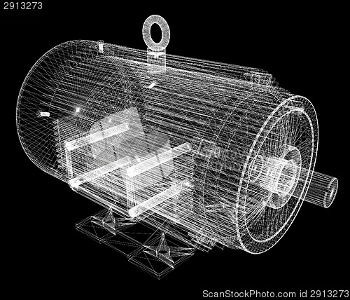 Image of 3d-model of an electric motor