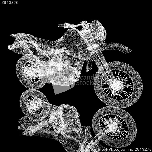 Image of 3d sport motocross bike