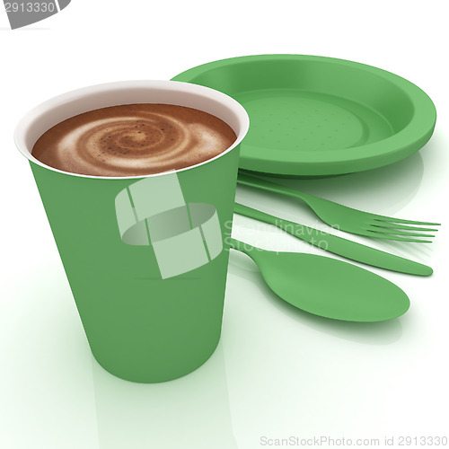 Image of Fast-food disposable tableware