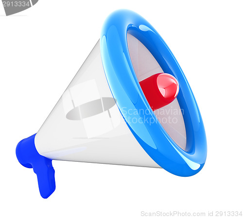 Image of Loudspeaker as announcement icon. Illustration on white 