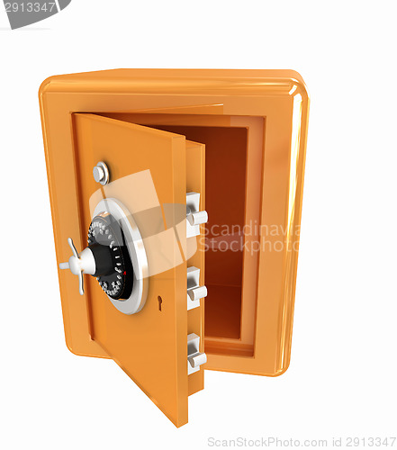 Image of Security metal safe with empty space inside 