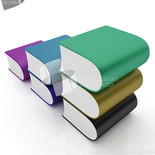 Image of Glossy Books Icon isolated on a white background