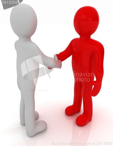 Image of Handshake. 3D mans 
