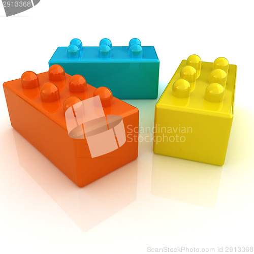 Image of Building blocks on white 