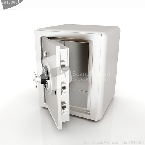 Image of Security metal safe with empty space inside 