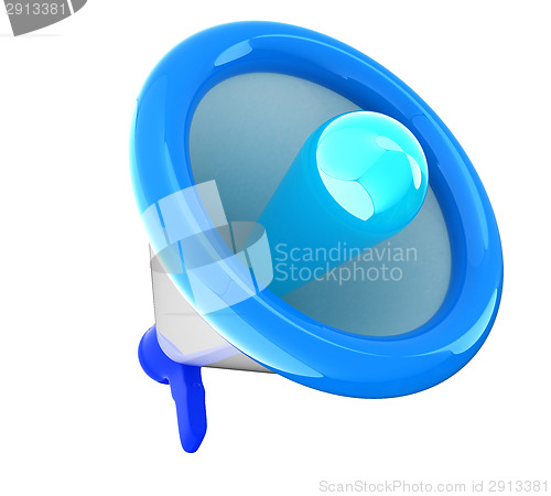 Image of Loudspeakers as announcement icon. Illustration on white 