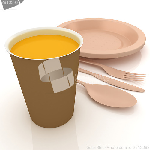 Image of Fast-food disposable tableware