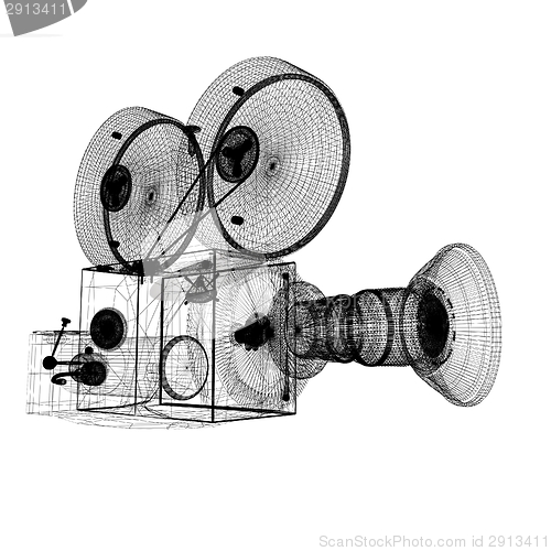 Image of Old camera. 3d render