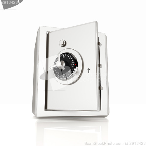 Image of Security metal safe with empty space inside 