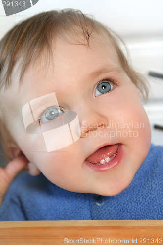 Image of baby with two teeth