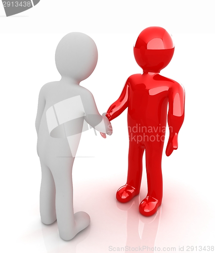 Image of Handshake. 3D mans 