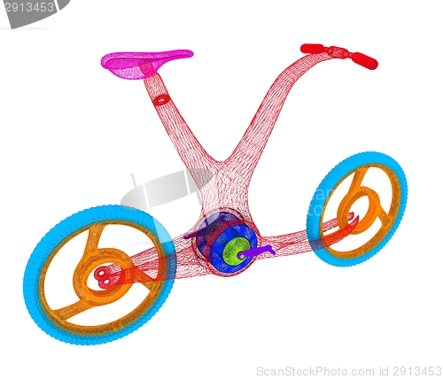 Image of 3d modern bike concept