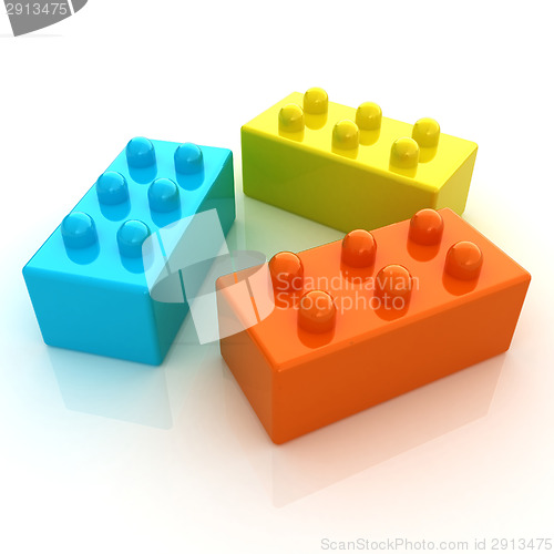 Image of Building blocks on white 