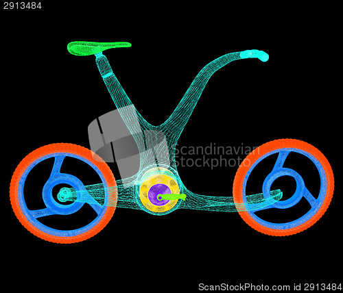 Image of 3d modern bike concept