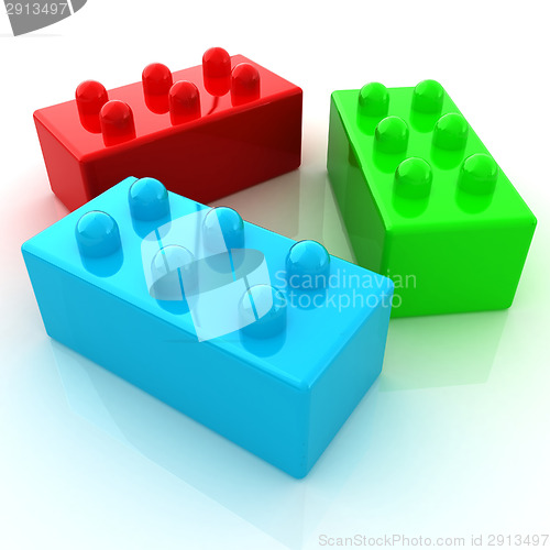 Image of Building blocks on white 