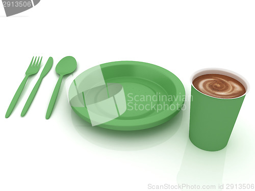Image of Fast-food disposable tableware