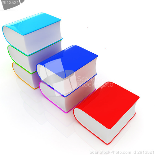 Image of Glossy Books Icon isolated on a white background