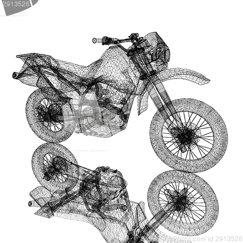 Image of 3d sport motocross bike