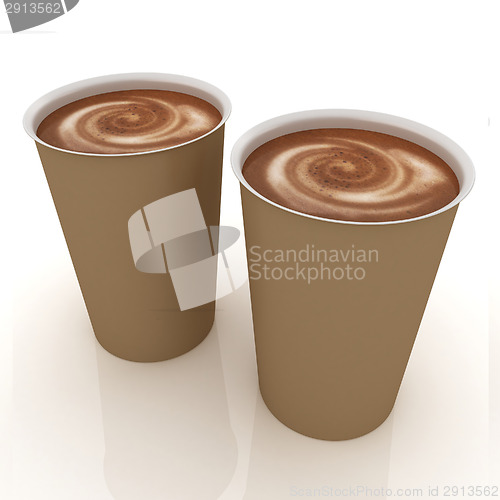 Image of Hot drink in fast-food cap