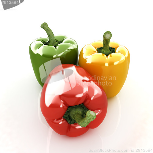 Image of sweet pepper on white background 