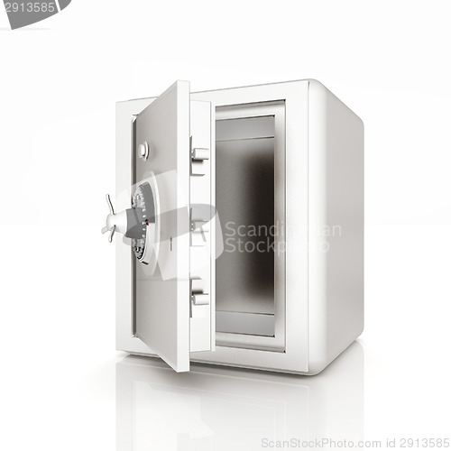 Image of Security metal safe with empty space inside 