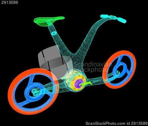 Image of 3d modern bike concept