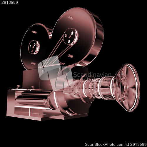 Image of Old camera. 3d render