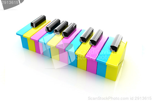 Image of Colorfull piano keys