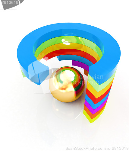 Image of Abstract colorful structure with ball in the center 