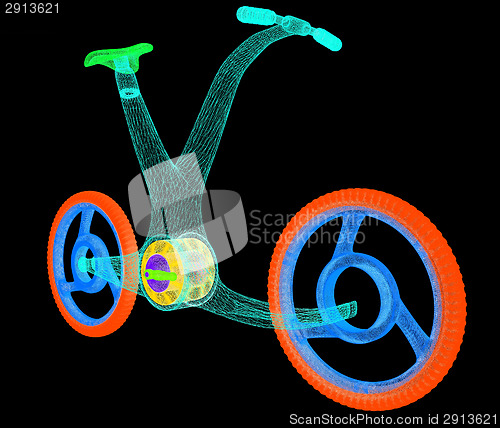 Image of 3d modern bike concept