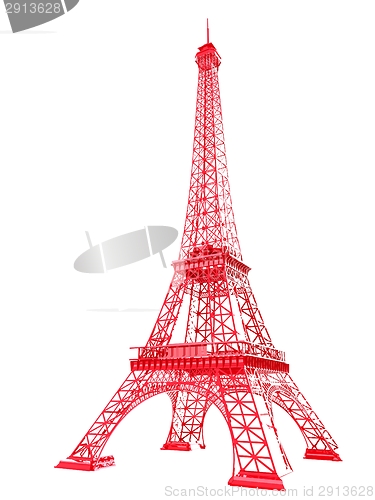 Image of 3d Eiffel Tower render
