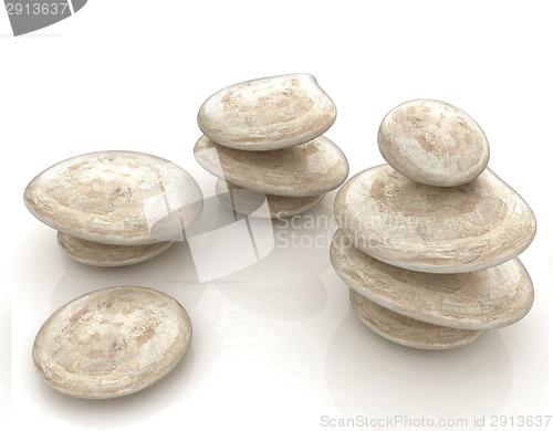 Image of Glossy spa stones. 3d icon 