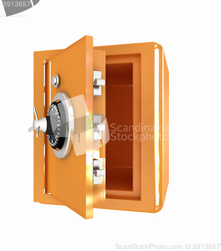 Image of Security metal safe with empty space inside 