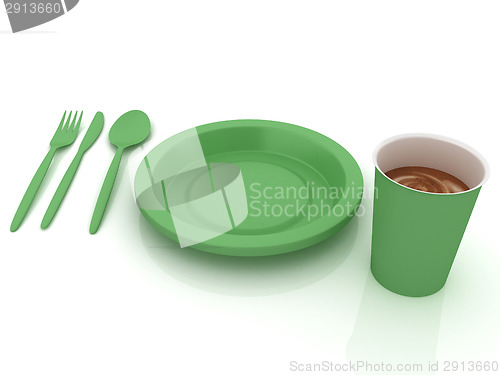 Image of Fast-food disposable tableware