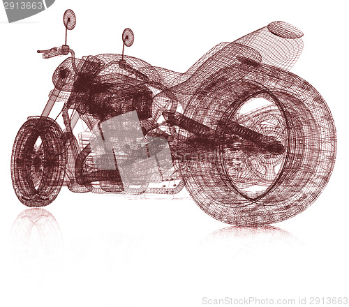 Image of 3d sport bike background