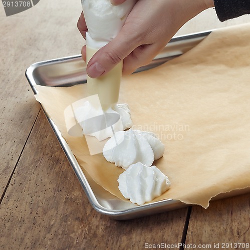 Image of making meringue cookies