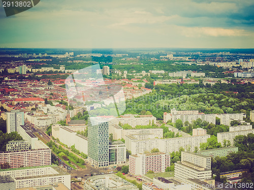 Image of Retro look Berlin aerial view