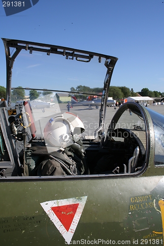 Image of Cockpit of a jet fighter