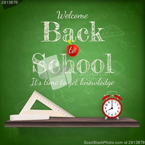 Image of Back to school background template. EPS 10