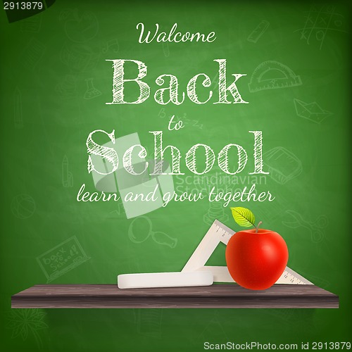 Image of Back to school background template. EPS 10