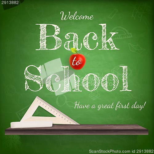 Image of Back to school background template. EPS 10