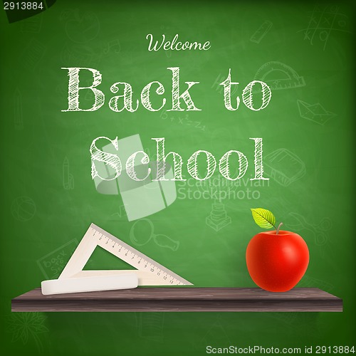 Image of Back to school background template. EPS 10