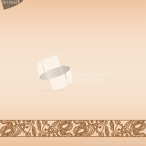 Image of illustration. Seamless pattern stylized as henna