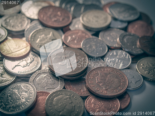 Image of Retro look Pound coins