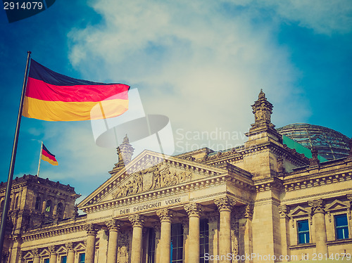 Image of Retro look Reichstag Berlin