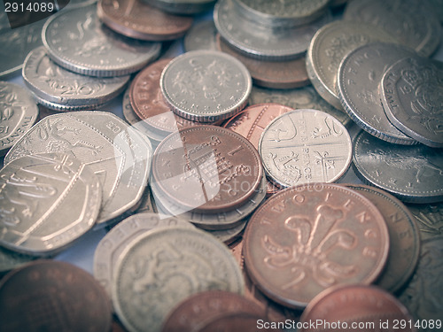 Image of Retro look British pound coin